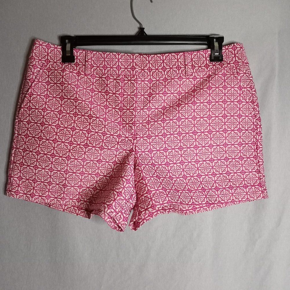 Ann Taylor Loft Shorts Womens Size 8 Fuchsia Pink Textured Beach Vacation NWT